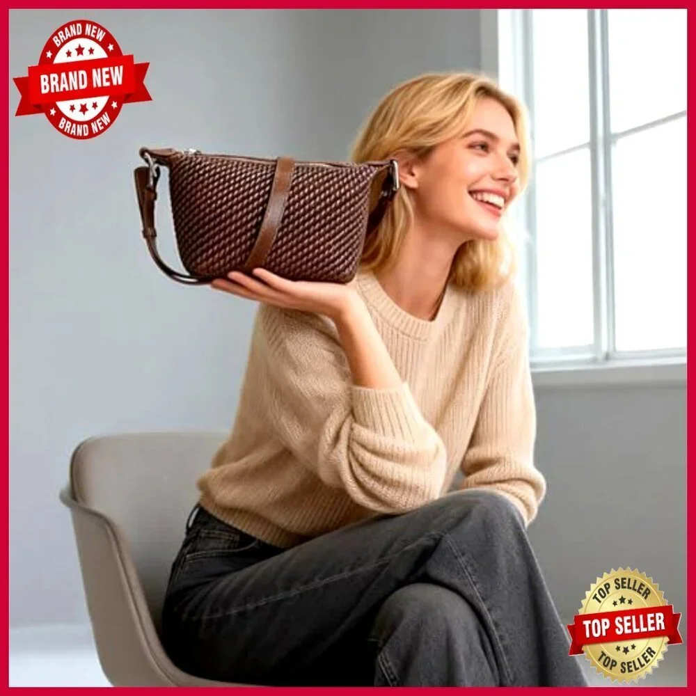 Medium Faux Leather Hobo Crossbody Bag with Adjustable Strap for Work Travel